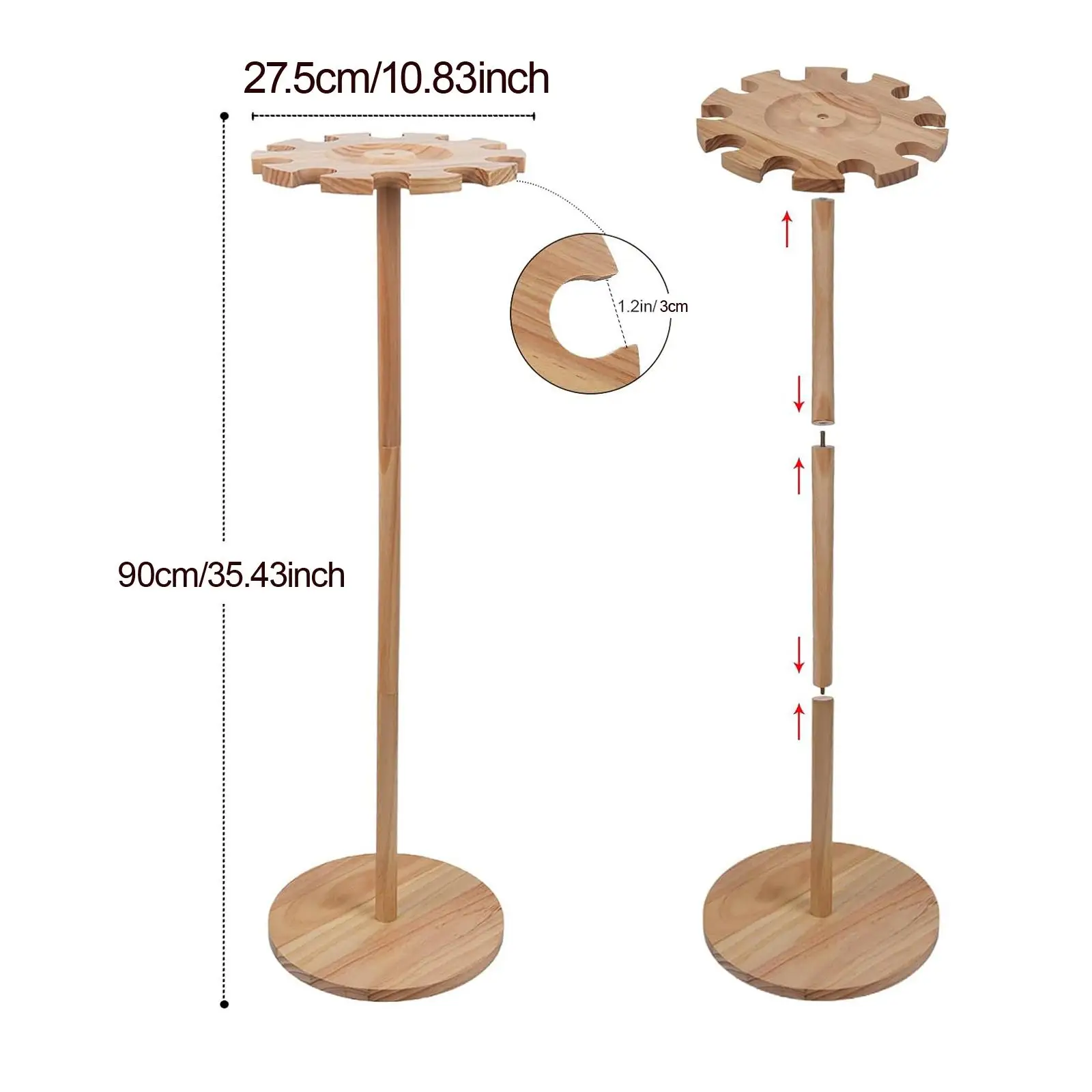 10 Baseball Bats Holder Floor Standing Portable Baseball Bat Display Stand