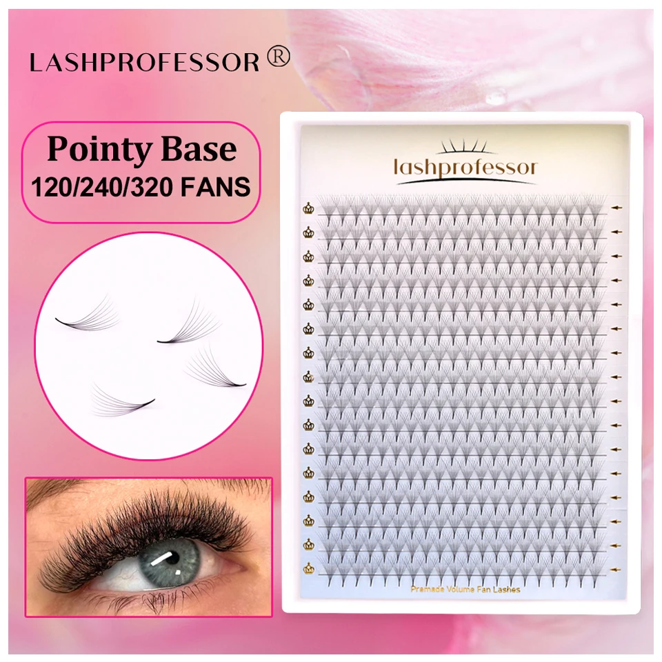 Lashprofessor 0,05 mm puntige basis Premade Fans Wimpers Medium Stem Sharp Promade Rusland Volume Fans Wimperverlenging Make-up Cilia