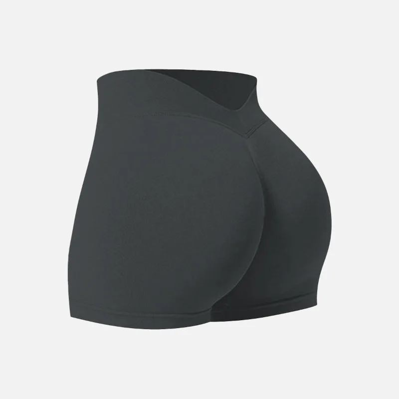 Women Summer V- Waisted Yoga Shorts Fashionable and Sexy Running Fitness Pants Gym High Elastic Hip Liftting Sports Shorts
