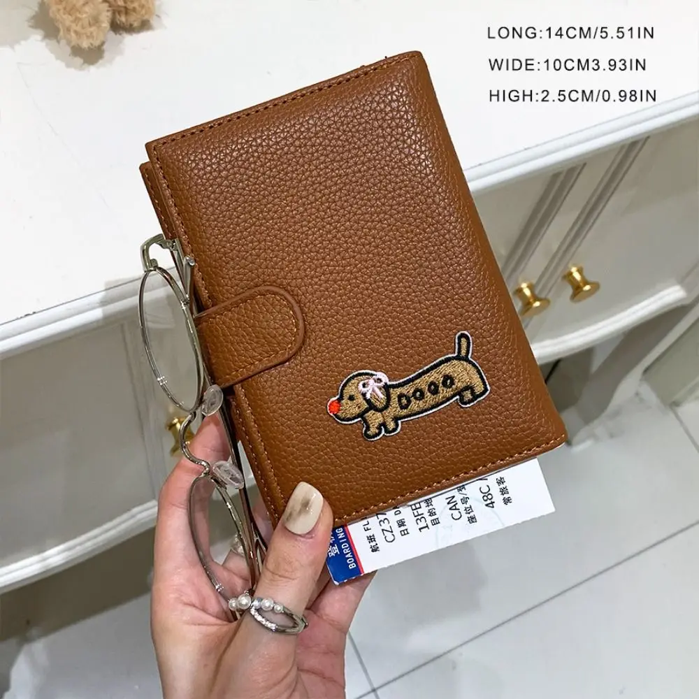 

Портативный держатель для карт из ПУ, чехол для паспорта, обложка для билетов, складной кошелек, многофункциональный футляр для карт, сумка для хранения, мужской.