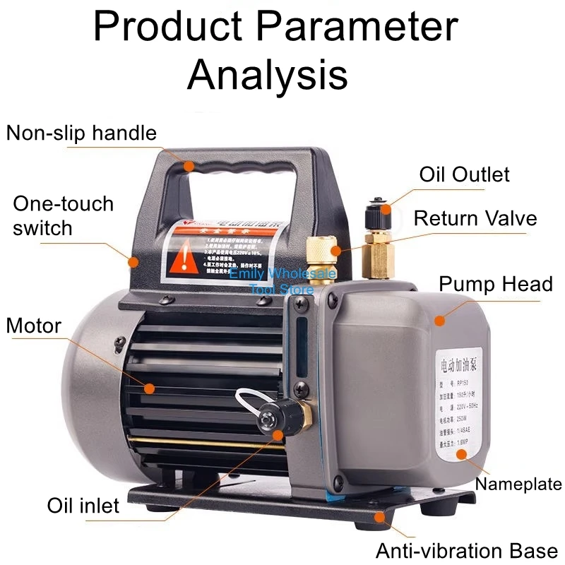 High-Power Automotive Electric Fuel Pump R4R6 Refrigerant Oil Nozzle Compact Portable Refrigeration Electric Pump