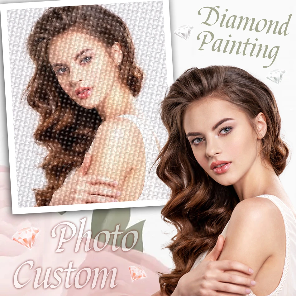 

SDOYUNO Photo Custom Diamond Mosaic With Your Own Photo Diamond Painting Full Square Round Home Decoration Holiday Gifts