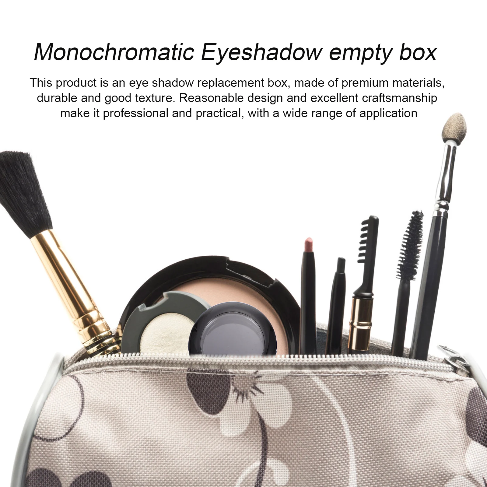 

8pcs Single Color Eyeshadow Box White Empty Compact Case For Travel Makeup Organizer Storage Vanity Holder Palette Dispenser