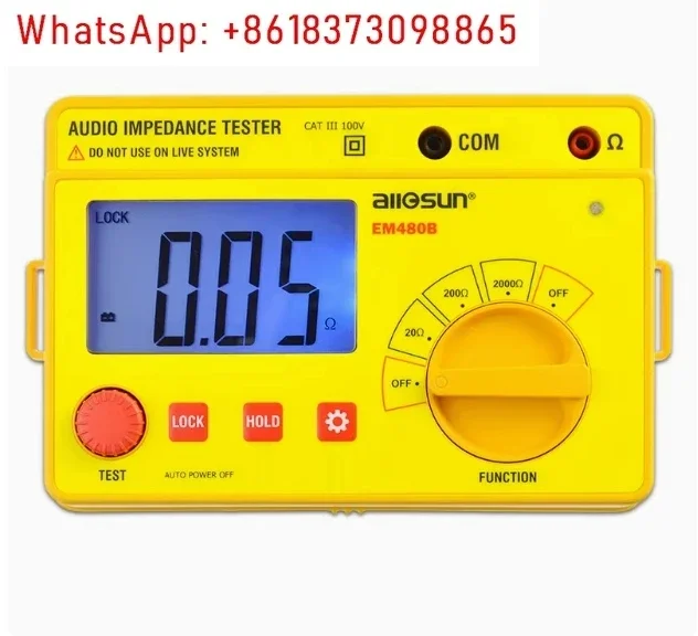 Digital Insulation Resistance Meters Earth Audio Impedance Tester Handheld Megohmmeter Speaker Voice Resistor Ohmmeter LCD Backl