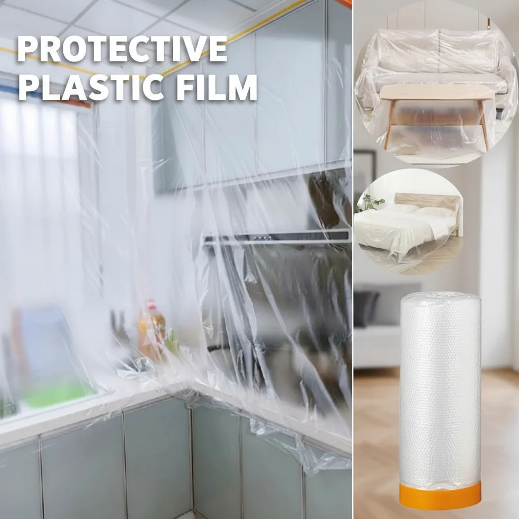 Paint Protective Masking Film DIY Furniture Decorative Paper Tape for Diatomaceous Earth Plastic Film