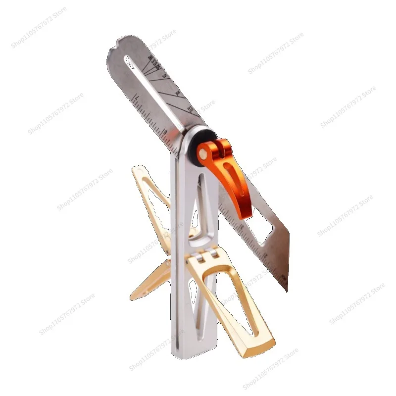 For Multi-purpose Gauge Angle Scribing Ruler High Precision Dovetail Gauge Woodworking Active Angle Ruler 45 degrees 90 degrees