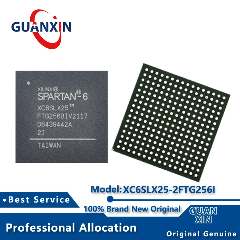 

100% New Electronic XC6SLX25-2FTG256I XC6SLX25T-2FTG256I Marking XC6SLX25FTG256BI BGA-256 XC6SLX25