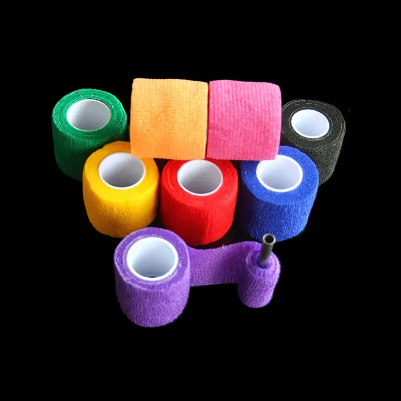 Vendaje elástico autoadhesivo para tatuaje, cintas de protección para dedos, 6 piezas, codo ancho de 5cm