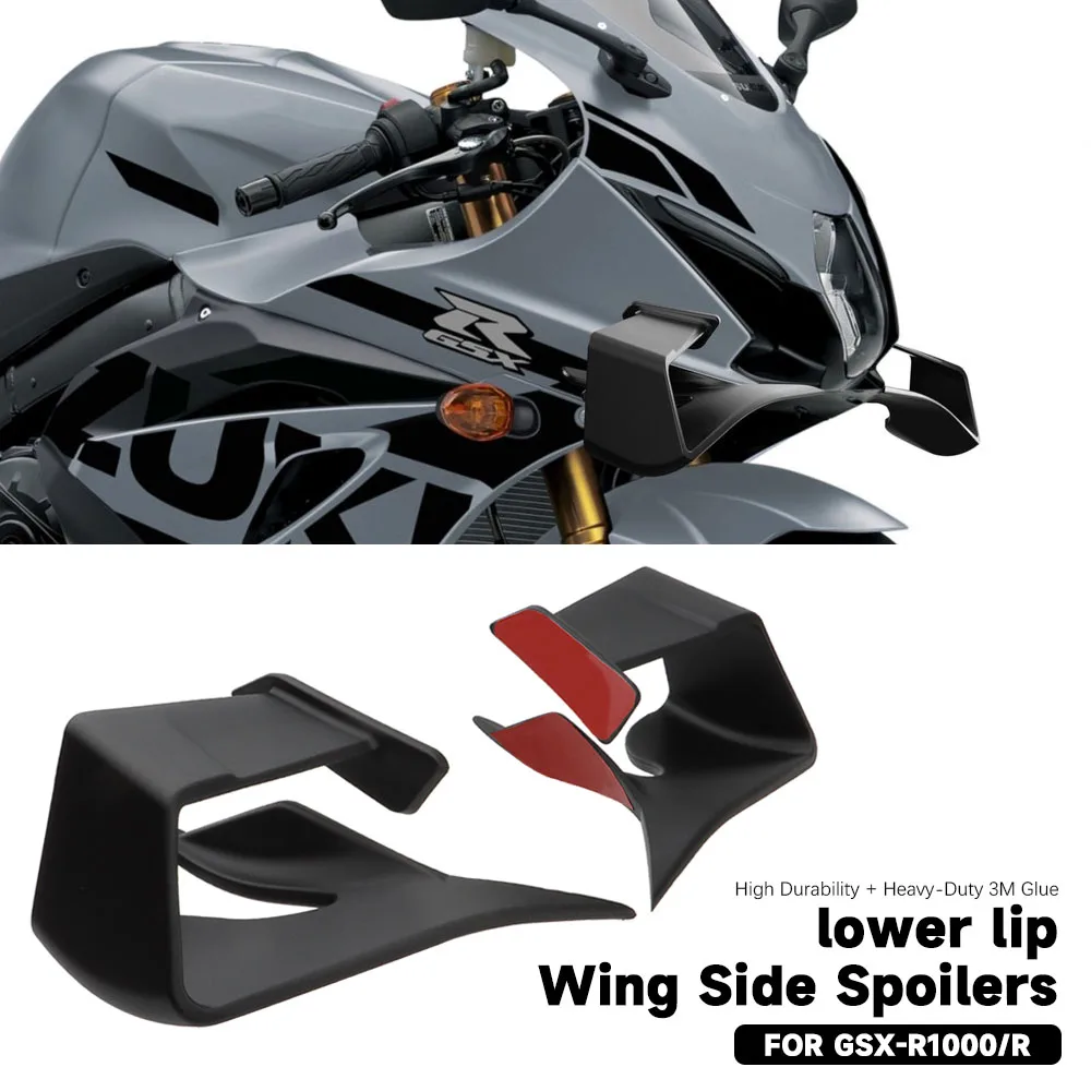 For SUZUKI GSX-R1000 GSXR1000 GSX R1000R 2017-2023 2024 Motorcycle Front Spoilers Lower Lip Wing Side Fairing Fixed GP WINGS