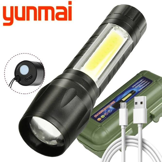 Built In 14500 Rechargeable Battery XP-G Q5 Penlight Waterproof Led Flashlight Torch Lamp New 2000 Lumens Shock Resistant Light