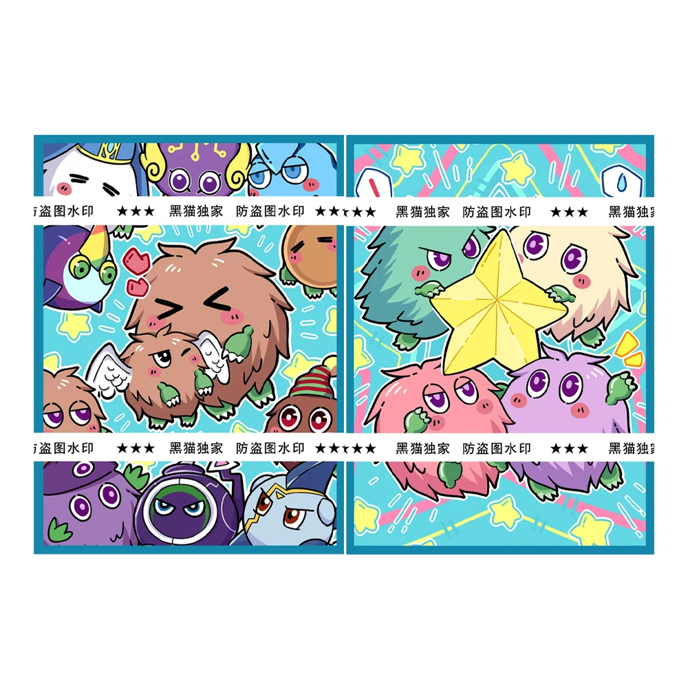 63X90Mm 60Pcs/set Diy Self Made Yu-Gi-Oh! Winged Kuriboh Card Sleeves Color Flash Relinkuriboh Card Protective Cover Gift Toy