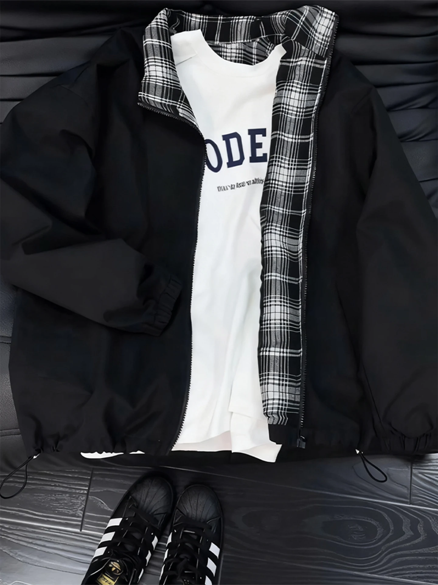 

Мужская осенняя куртка Cleanfit в клетку с пэчворком, модный дизайн, парная верхняя одежда, американская бейсбольная куртка, повседневная ветровка