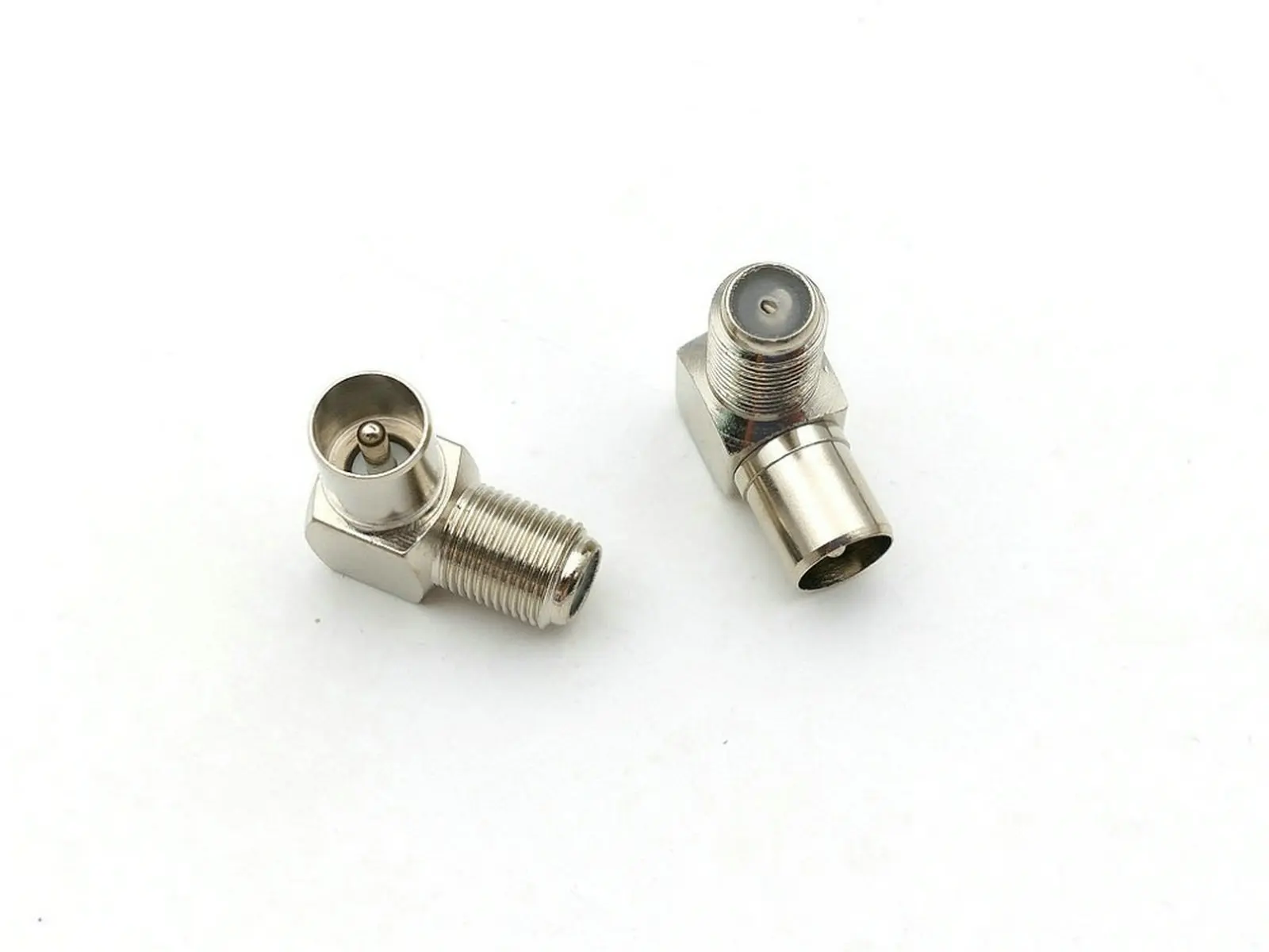 

5pcs copper F Type Coaxial Coax female jack to right angle TV Plug Male Adapter connector