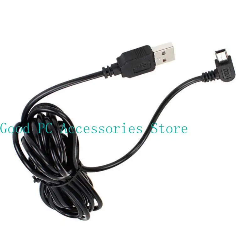 R53C 3.5M USB Tipo-A a Mini Cable carga ángulo recto 5pin para GPS MP3 MP4 Tableta