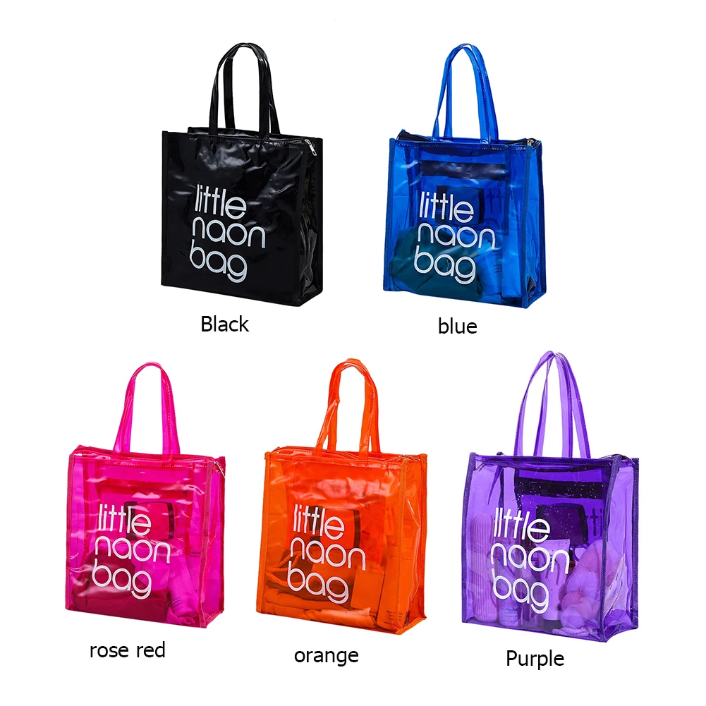 Borsa trasparente in PVC Pochette da spiaggia per lo shopping impermeabile di grande capacità trasparente