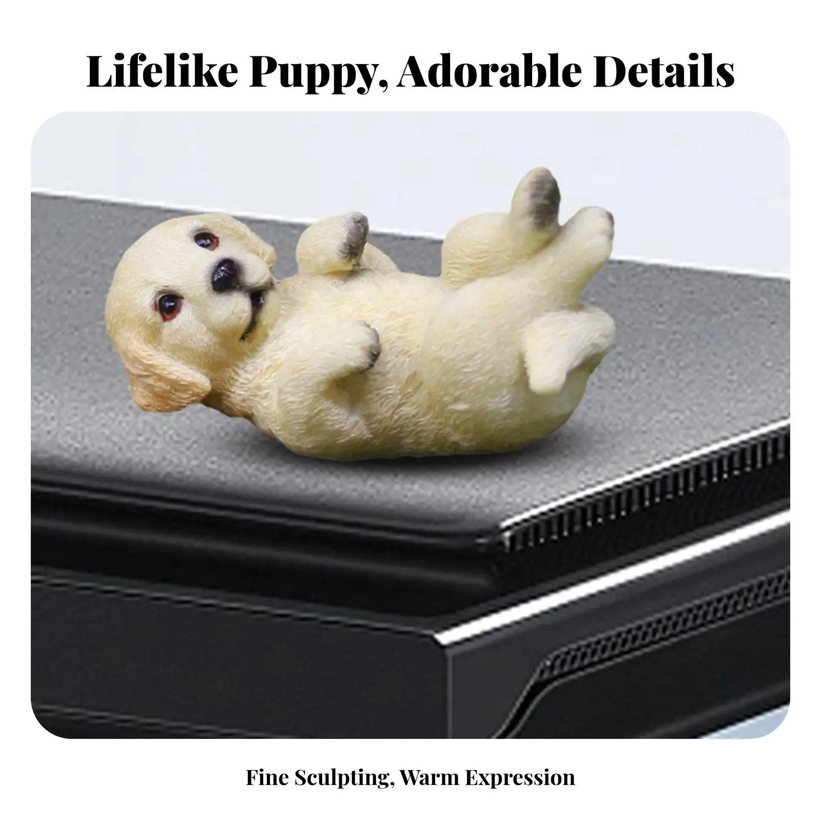 Golden Retriever Puppy Statue Micro Landscape Decor Golden dog Statue Cute