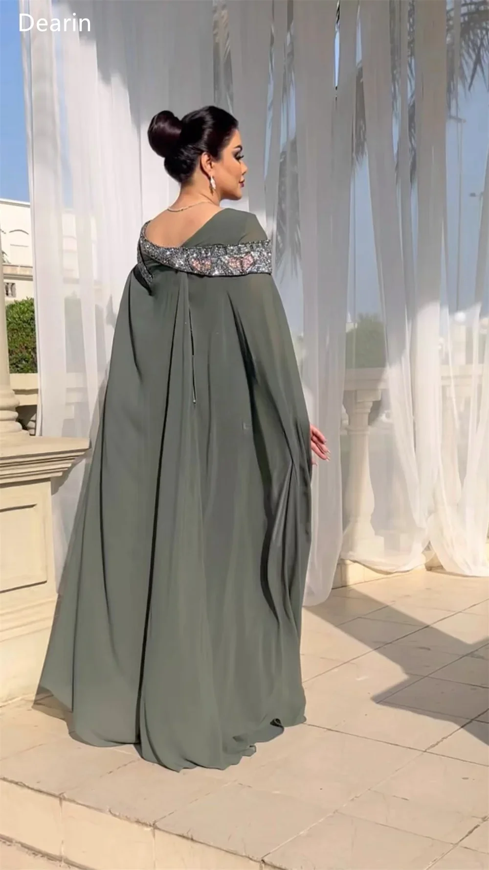 Customized Prom Dress Dearin Scoop Neckline Mermaid Floor Length Skirts Tulle Beading Bespoke Occasion Dresses Saudi Arabia Form