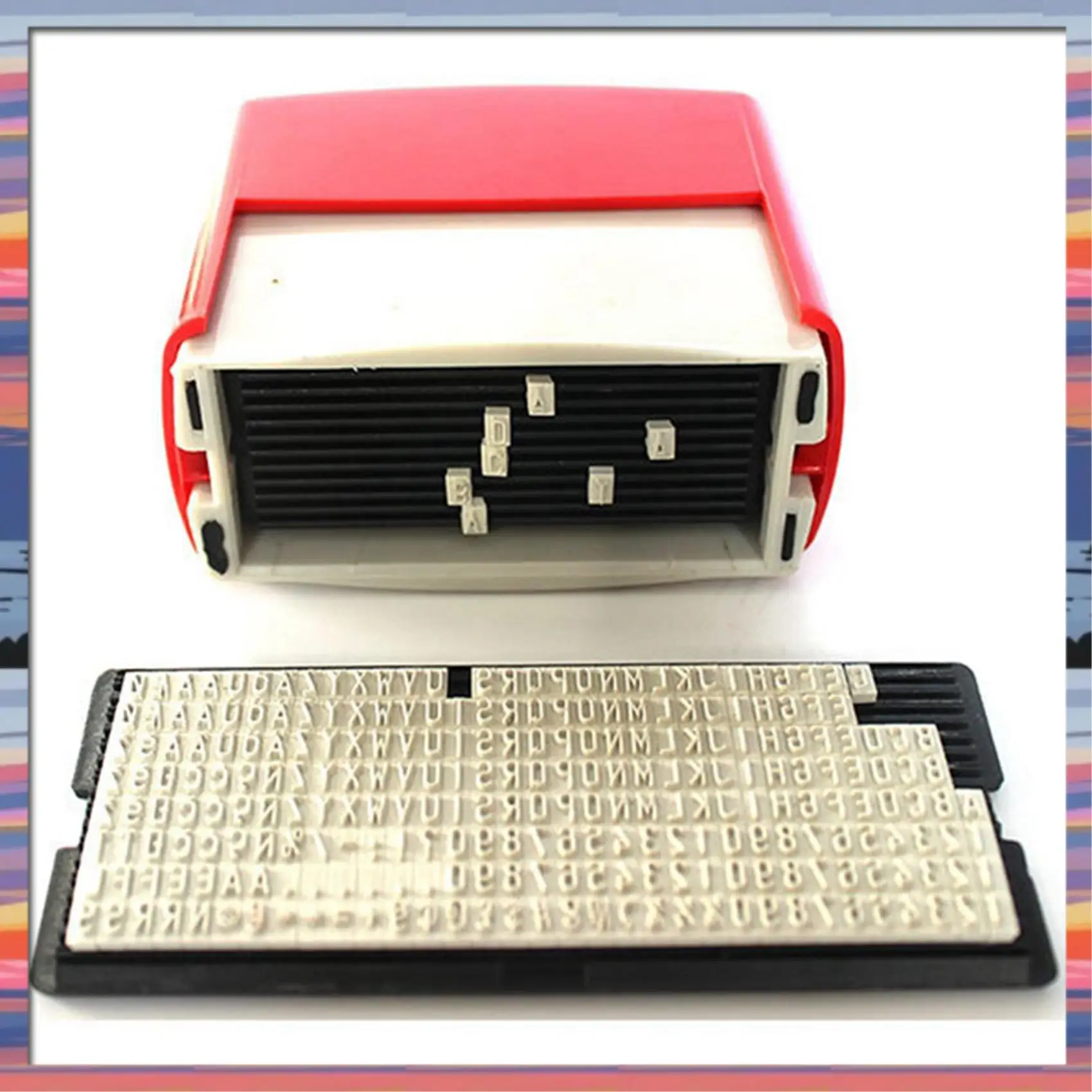 AC18(Guaranteed) 2X Self Inking Stamp Set Custom Personalised DIY Business Name Number Address Printing Rubber Stamp With Tweeze