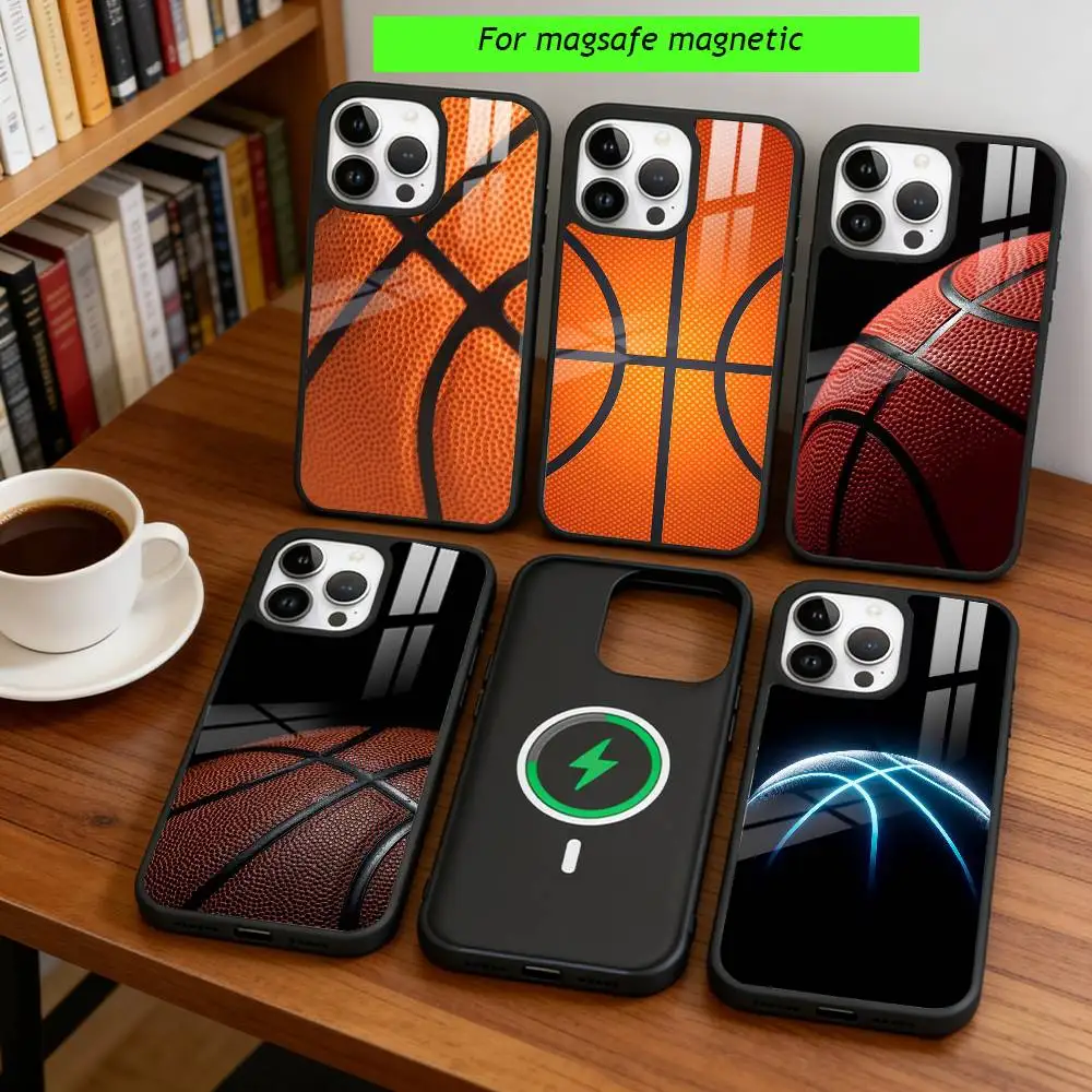 

Basketball texture Phone Case For iPhone17,16,15,14,13,12,11 Plus,Pro Magnetic with Magsafe Wireless Charging