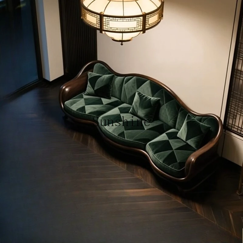 

Italian light luxury classical home solid wood high-end sofa