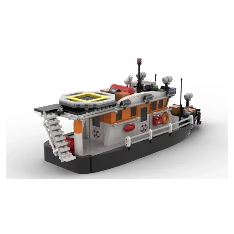 Battleship Series Moc Building Block Maritime Guard Ship Model Technology Military Series Model Brick DIY Assembly Toy Gifts