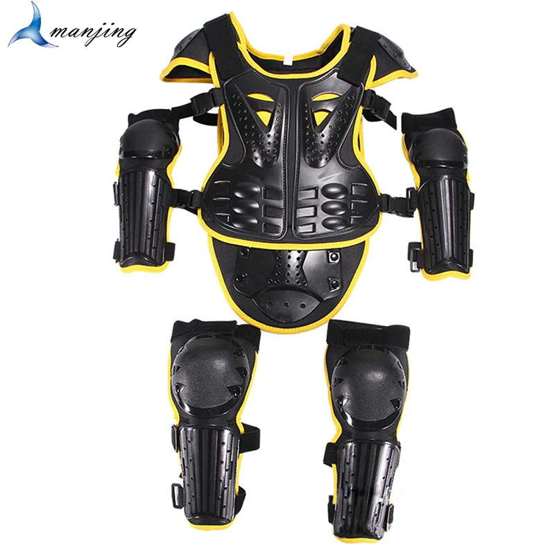 Full Body Motorcycle Armor Children Kids Motocross Armour Jacket Chest Spine Knee elbow guard