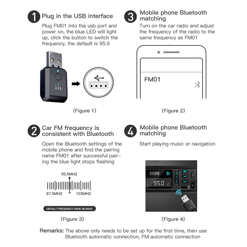 3X เครื่องส่งสัญญาณ FM บลูทูธไร้สายในรถ5.1โมดูเลเตอร์เครื่องเสียงแฮนด์ฟรีไม่มีเสียงรบกวน