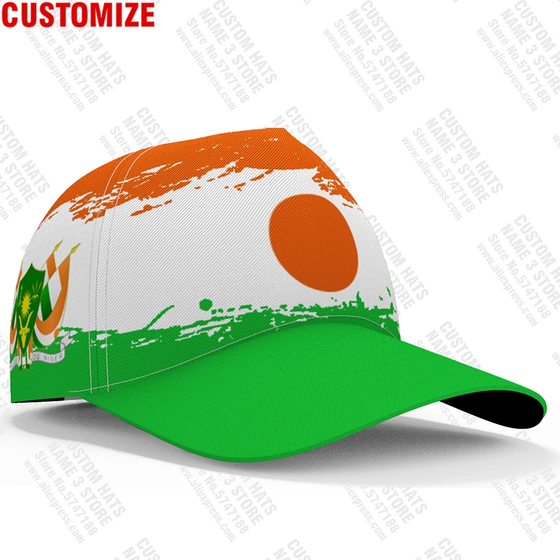 قبعات البيسبول النيجر مخصص اسم شعار الفريق Ne Hat Ner البلد السفر الفرنسية العربية جمهورية الأمة العلم طباعة صور القبعات #2