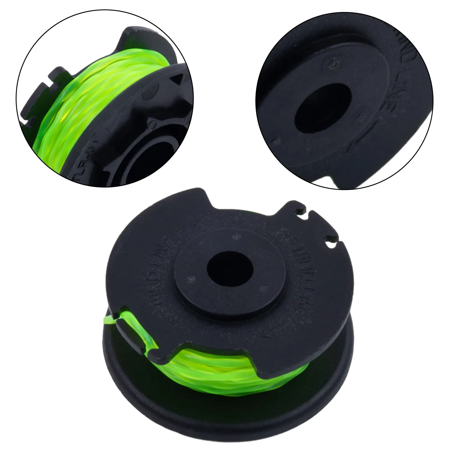 String Trimmer Parts Trimmer Spool Cap Replacing Spools 3pcs Automatic Green Solid Thread Length Per Spool : 3
