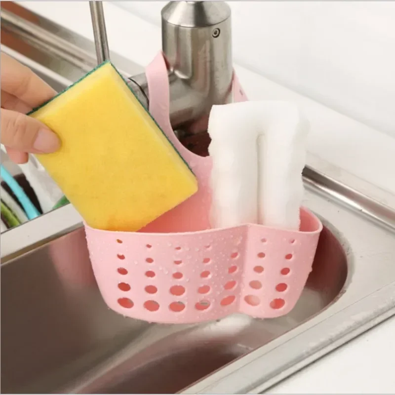 1Pcs New Kitchen Sink Holder Racks Drain Basket Adjustable Soap Sponge Shelf Hanging Drain Basket Bag Kitchen Storage Tools