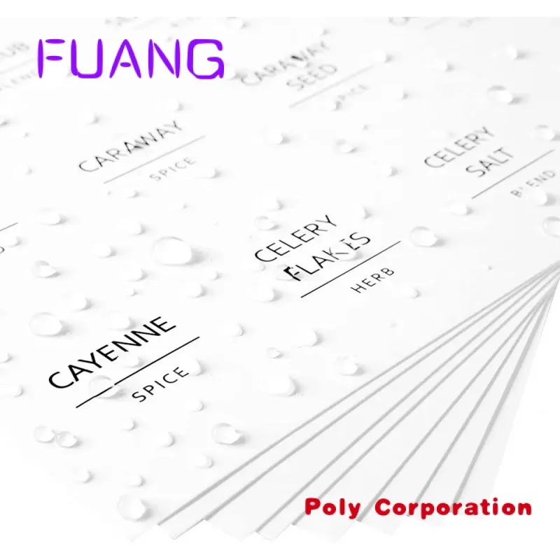 Custom  Custom Minimalist Spice Jar Labels Printed Spice Stickers Waterproof Label Fits Round Bamboo Jars or Rectangular Spice J