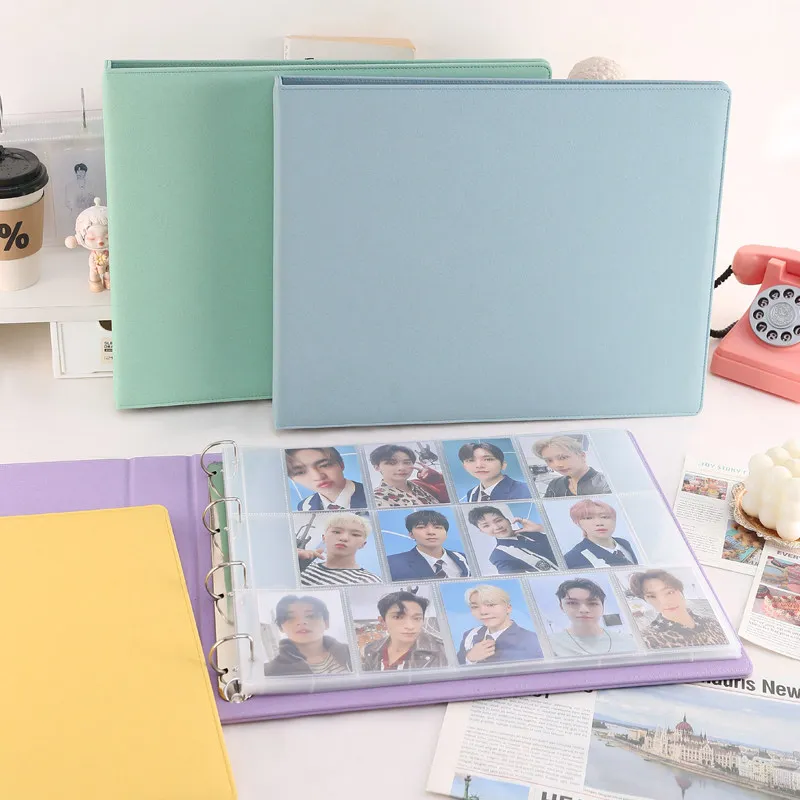 13-pocket-glitter-pu-leather-card-binder-35-inch-kpop-photocard-album-card-book-for-kpop-pokemon-ptcg-yu-gi-oh-sports-cards