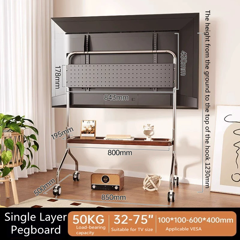 BEISHI Mobiler TV-Ständer aus Edelstahl 32-75 Zoll 6