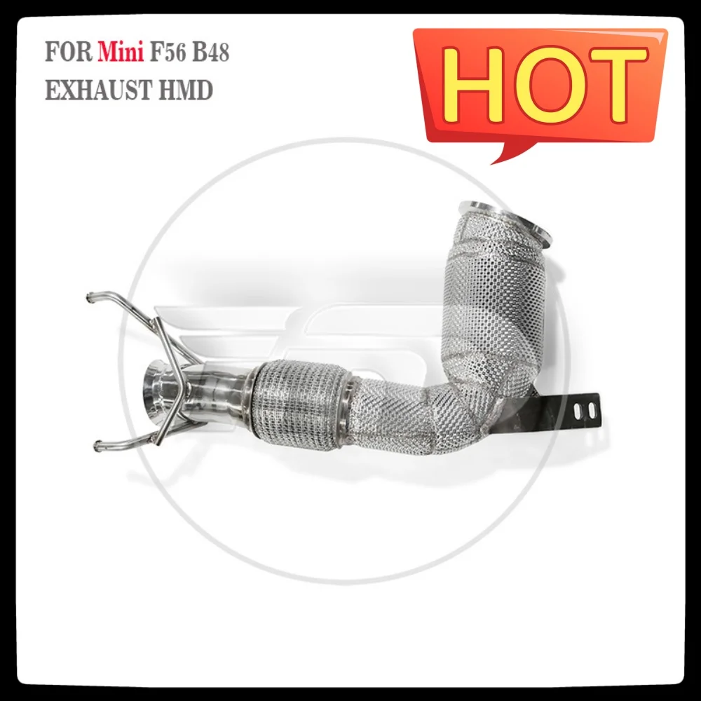 HMD Exhaust System High Flow Performance Stainless Steel Downpipe for MINI F56 B48 1.5T with Catalyst