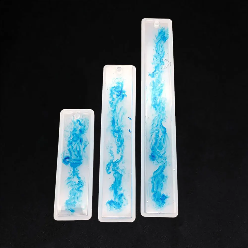 Silicone world Rectangle Silicone Bookmark Mold DIY Bookmark Mold Making Epoxy Resin Jewelry DIY Craft Silicone Transparent Mold - Image 2