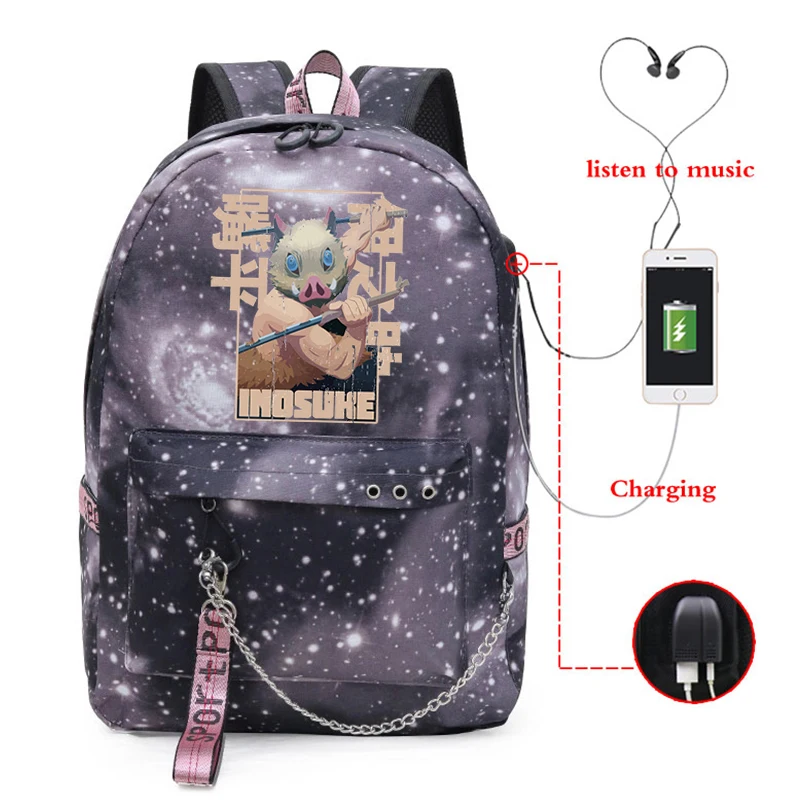 2022 Demon Slayer Anime borse da viaggio Harajuku eco-friendly adolescenti borse da scuola Unisex per bambini Demon Slayer borse sportive