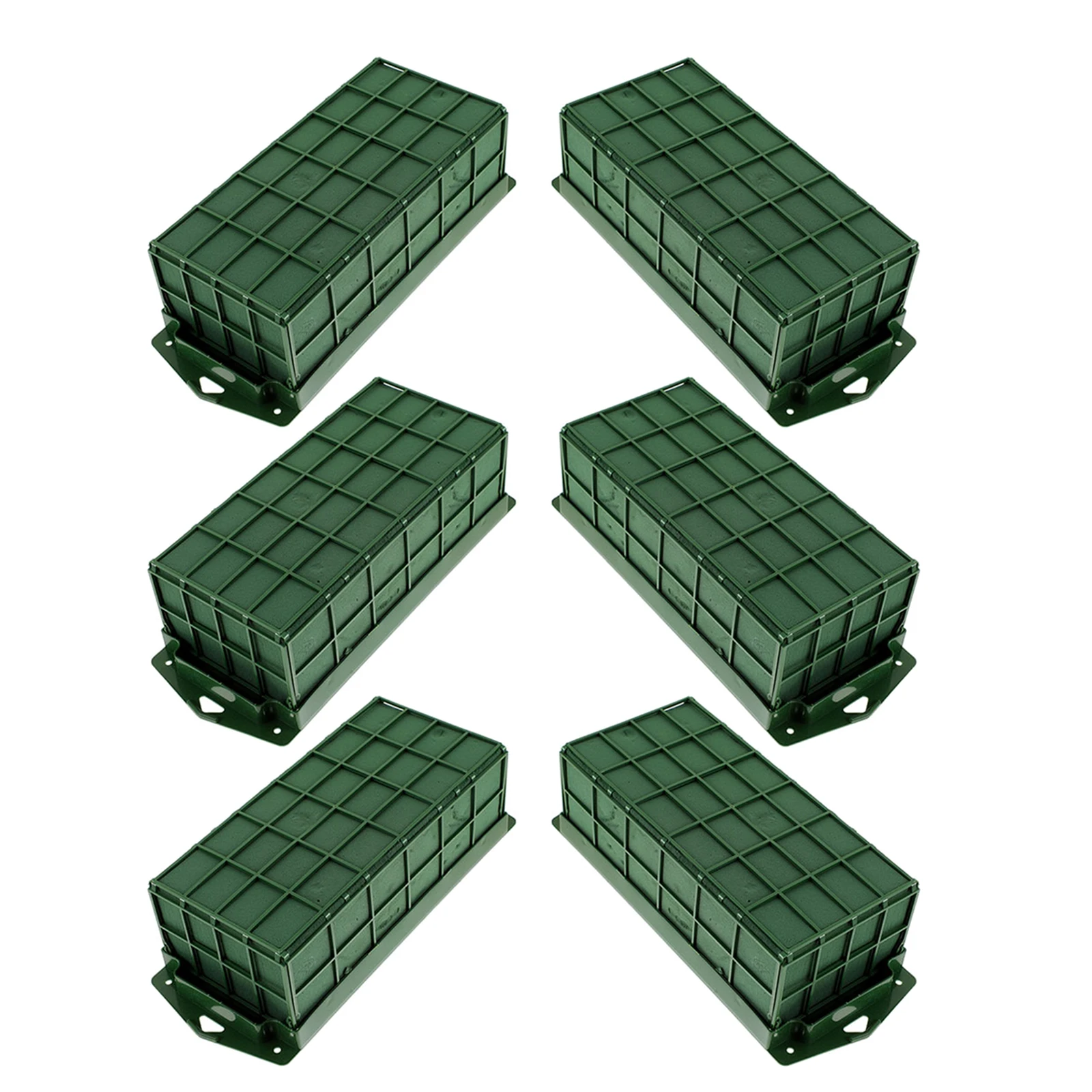 

6pcs Cage Flower Arrangement Holders Rectangular Floral Mud Supports Table Centerpiece Wall Decor Diy Floral Display Garden