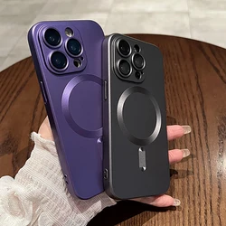 For Magsafe Wireless Charge Case For iPhone 15 14 13 12 11 Pro Max X XR Xs Max 7 8 Plus SE 2020  Soft Magnetic Bumper Cover