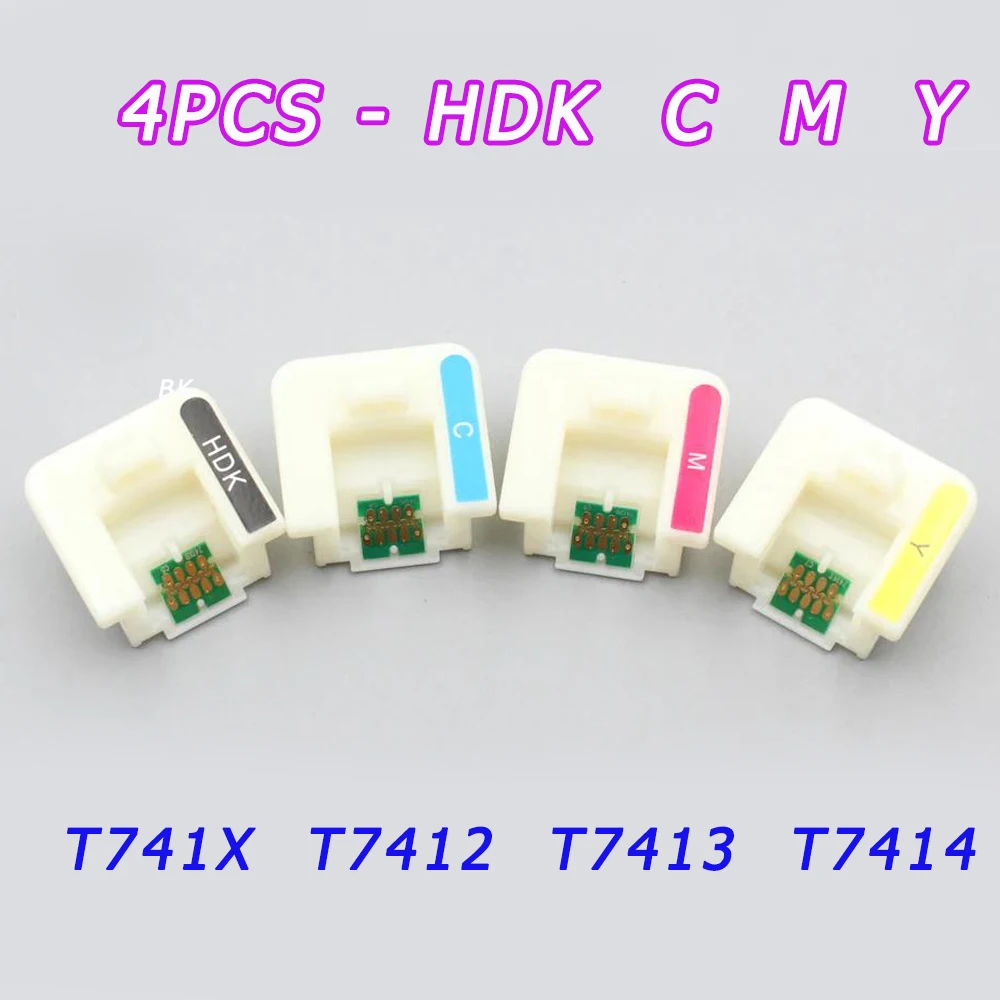 T741X 7411 7414 Cartridge Chip For Epson Surecolor F6070 7070 6000 7000 7100 7170 6200 7200 9200 Ink Chip With Holder