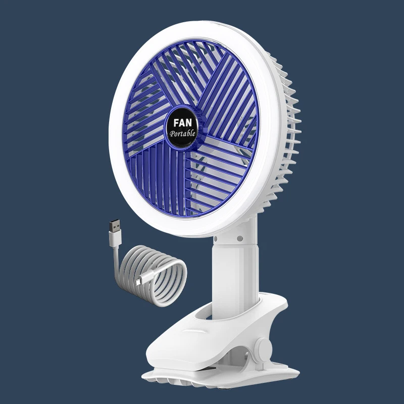 Nuovo multi-funzione clip di luce di notte piccolo ventilatore desktop di base di fan staccabile palmare piccolo ventilatore TYPE-C ricaricabile luce di notte