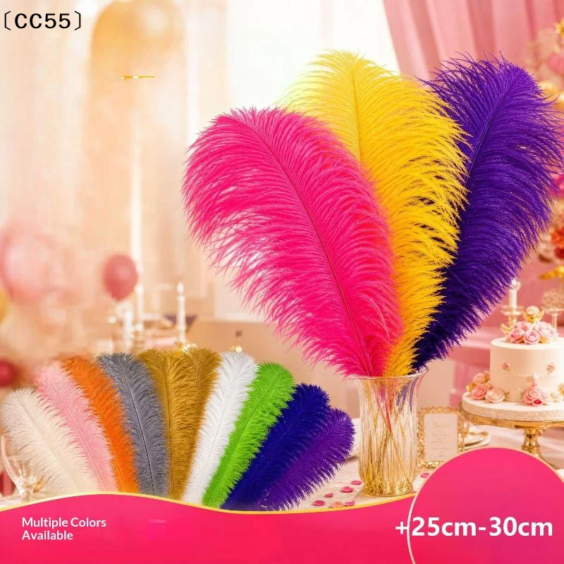 25 To 30cm Ostrich Feather Soft Plume Decorative Feather Multicolor Options For Wedding Home Party DIY Craft Ornament〔CC55〕