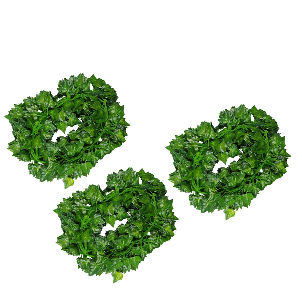 

12pcs Artificial Vine Garland Plants Decor Green Leaves Hanging Foliage Silk Made Vibrant Color Realistic Wedding Home