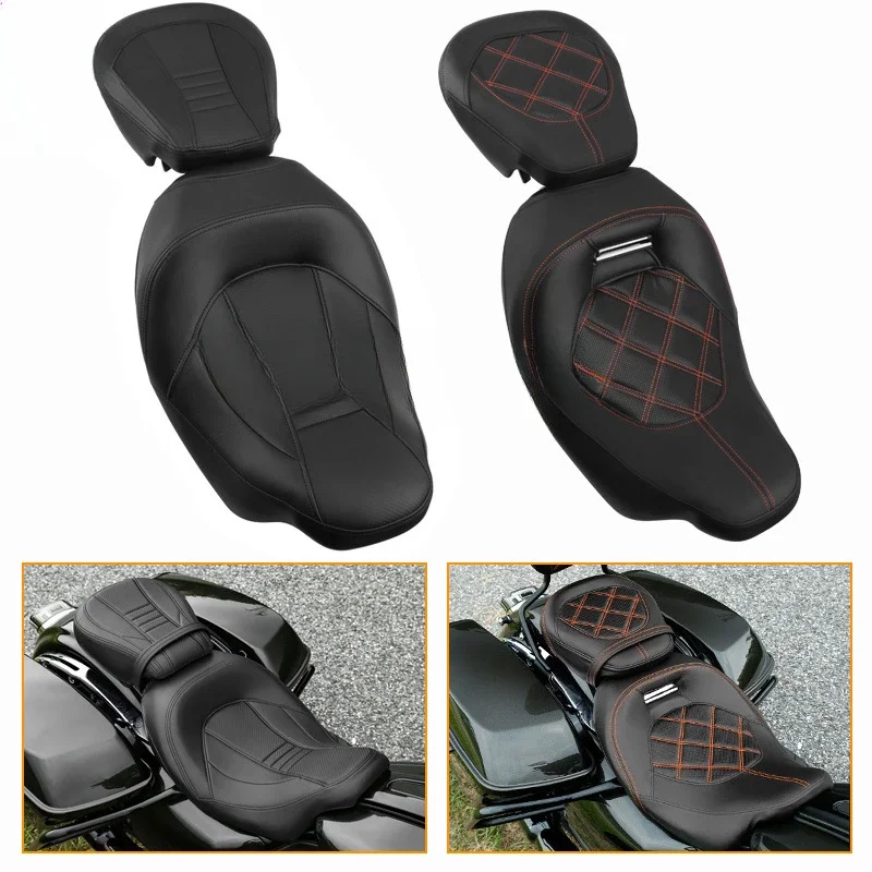 Suitable for Motorcycle Road Gliding and Road King Double Light Modification with Front and Rear Seat Cushions From 2009 To 2021