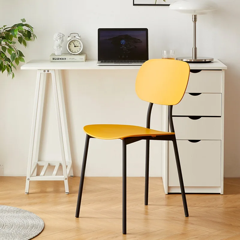 dining chair simple and stylish backrest office desk chair creative plastic negotiation chair Internet celebrity stool