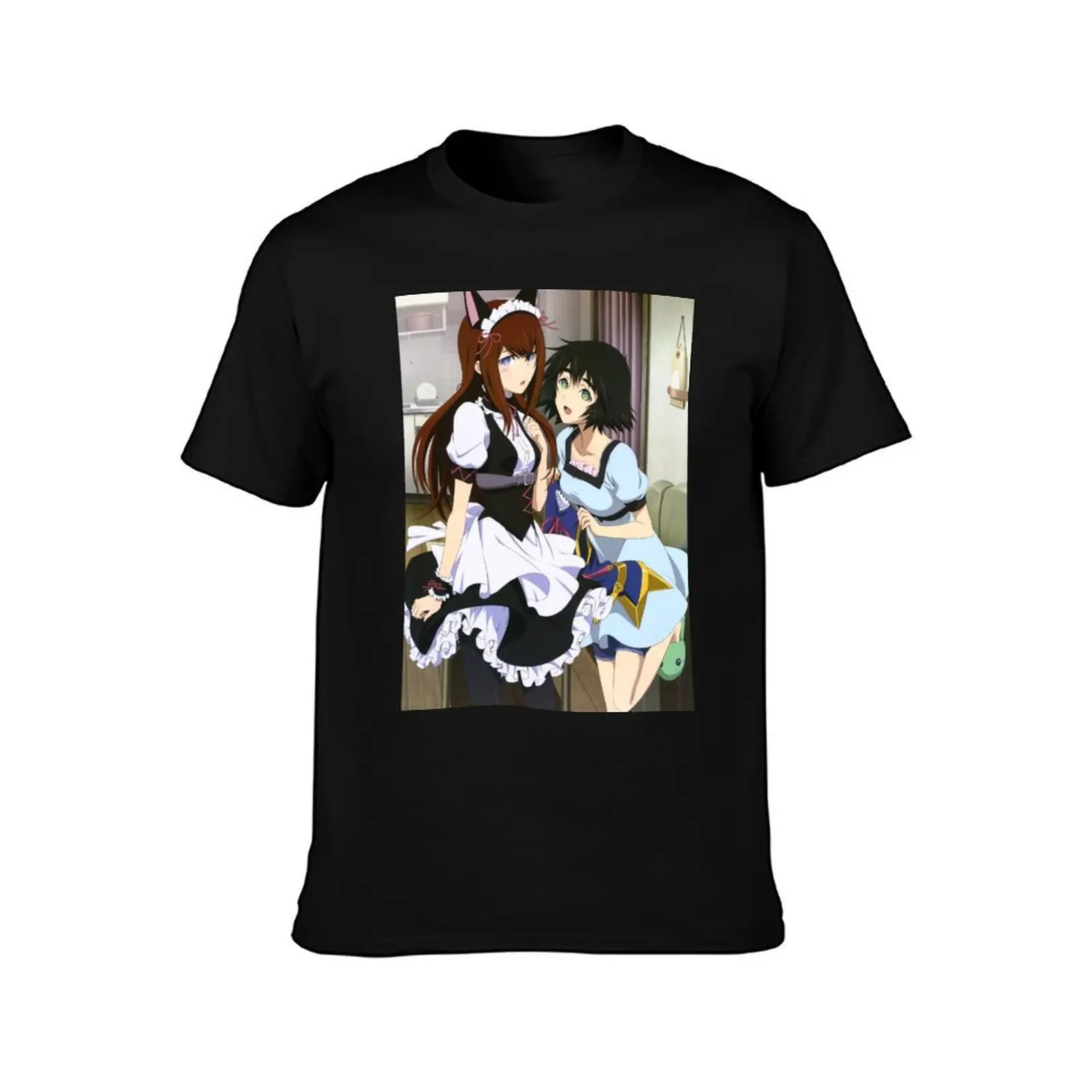 Steins;Gate - Makise Kurisu & Shiina Mayuri T-Shirt Work Daily Short Sleeve Top T-Shirt