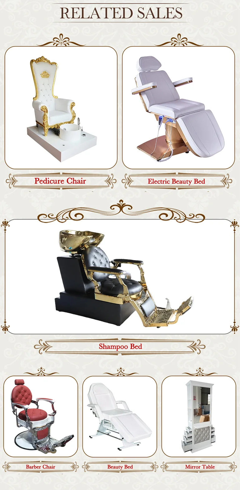 Luxury Stainless Steel Gold-plated Paint Barber Trolley Durable Hair Salon Trolley Cart for Barber Shop