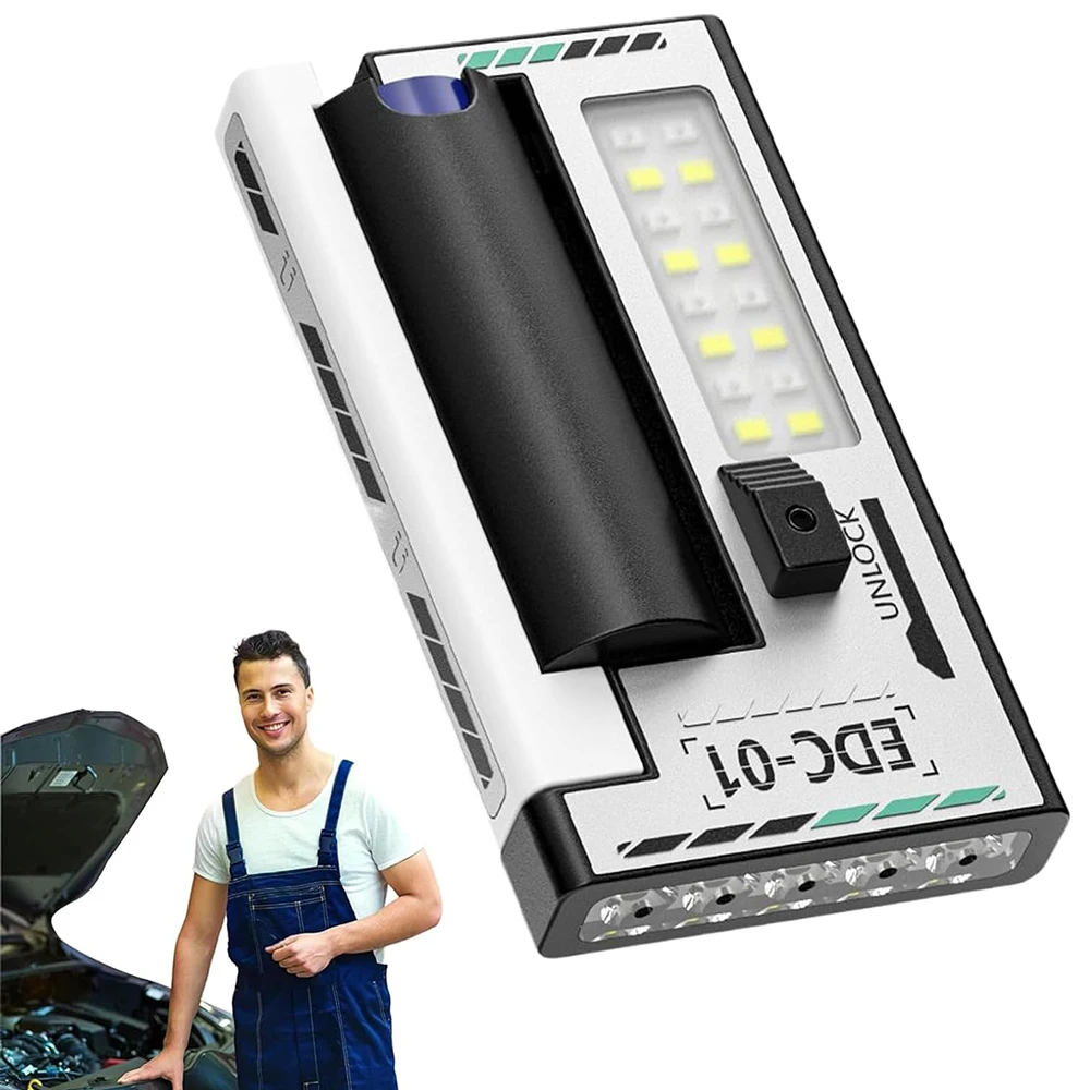 Magnetische LED-Arbeitsleuchte, tragbare wiederaufladbare Taschenlampe, 6 Beleuchtungsmodi, Hochleistungs-Taschenlampe, Mini-LED, wasserdicht, Camping-Arbeitslampe