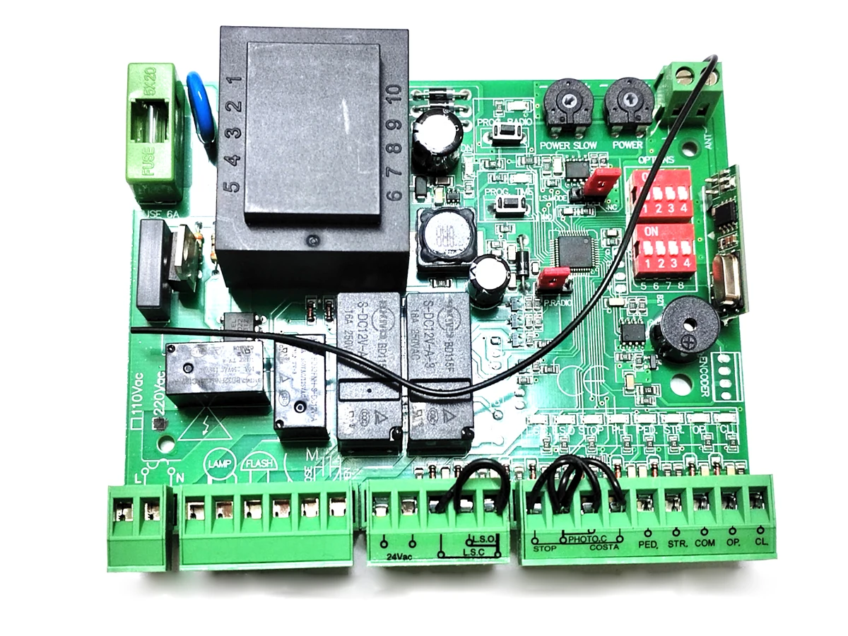 110 V oder 220 VAC Professioneller Schiebetor Garagentor-Controller-Empfänger Rolling-Code Fernbedienung Toröffner Plattenkarte