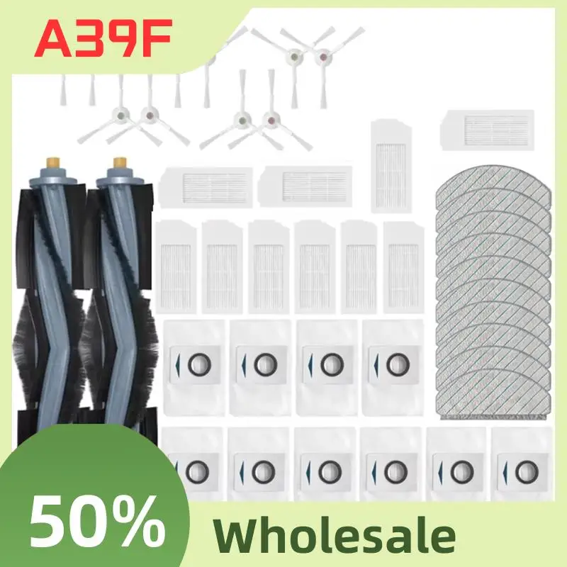 

A39F Top 42PCS For ECOVACS T10 PLUS / X1 PLUS Robot Vacuum Replacement Spare Parts Main Side Brush Hepa Filter Mop Cloth Dust