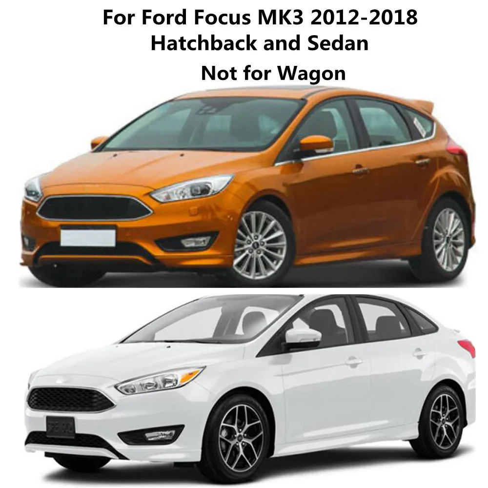 For Ford Focus 3 MK3 2012-2017 Car Accessories Window Visors Rain Sun Guard Vent Wind Deflector Weathershield Slim Moulding Trim